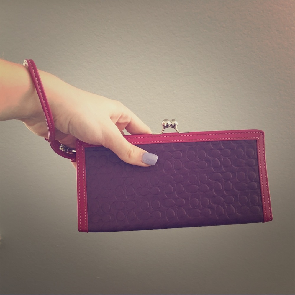 Coach clutch wristlet